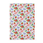 4th July Strawberry Red White Blue Flag Kitchen Towel Waffle