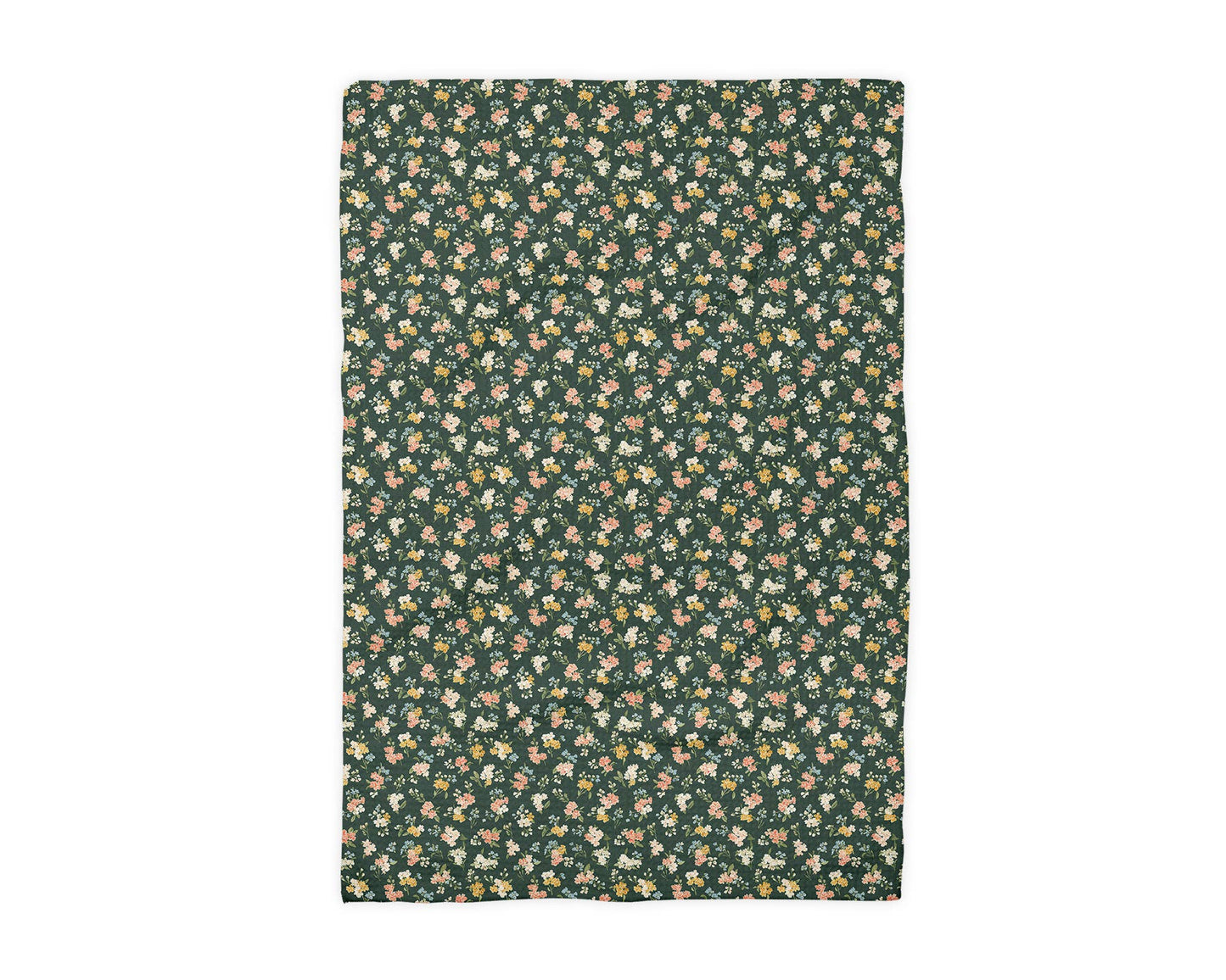 Fall Floral Waffle Weave Kitchen Towel Autumn Flower Boho