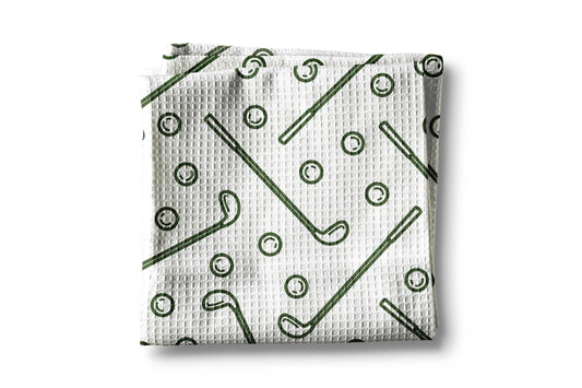 Golfers Waffle Kitchen Towel - Father's Day Gift | Men's Golf Gift Ideas, Lint Free Cloth