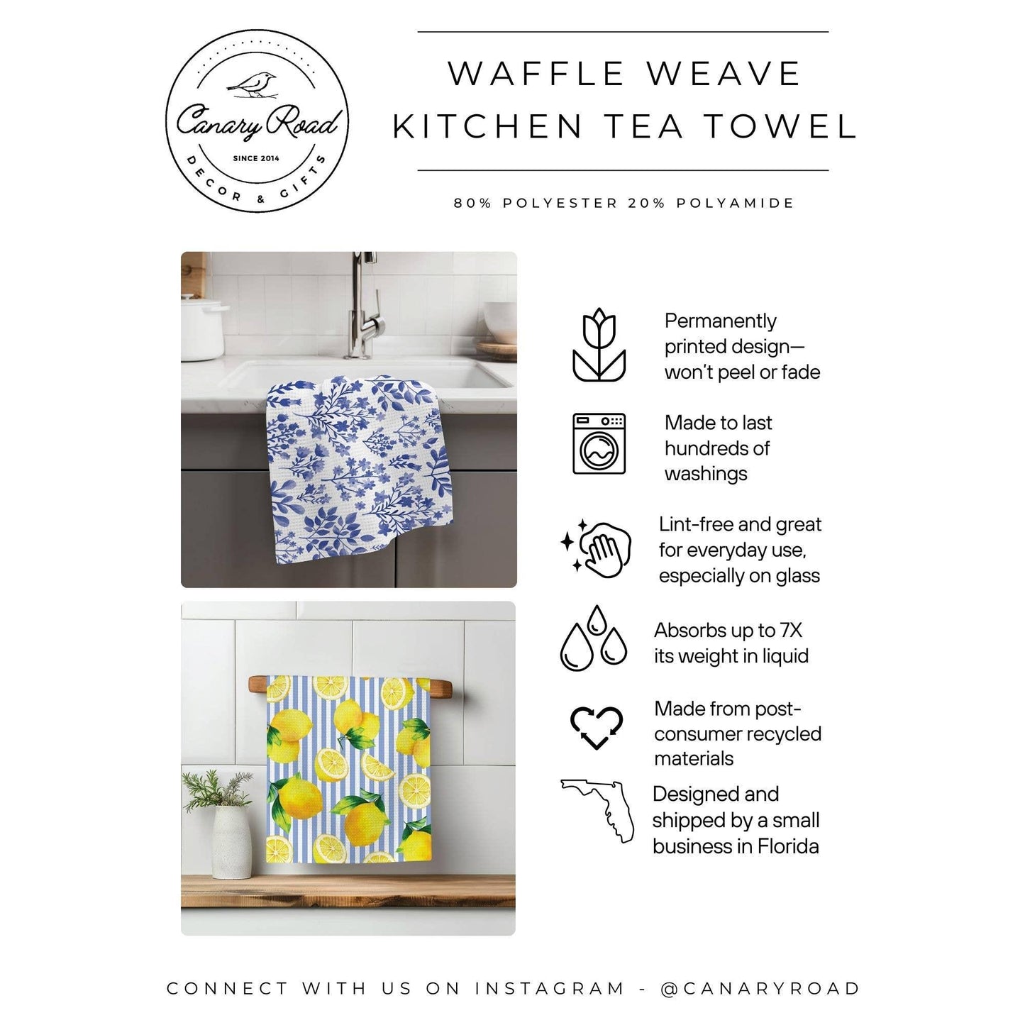 USA 250 4th July Patriotic Kitchen Towel Waffle America