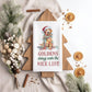 Golden Christmas Dog Nice List Kitchen Towel Pet Holiday