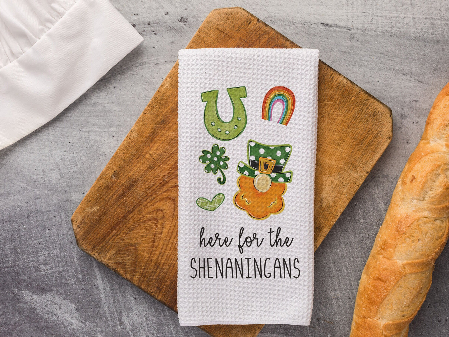 St. Patrick's Day Towel | Kitchen Holiday Towel | Irish Holiday Dish Towel | Shamrock Decor | St. Patrick's Day Decor | Seasonal Decor