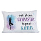 Custom Name Gymnastics Standard Pillowcase | Girl Room Decor | Sporty Girls Bedroom | Gift for Gymnast