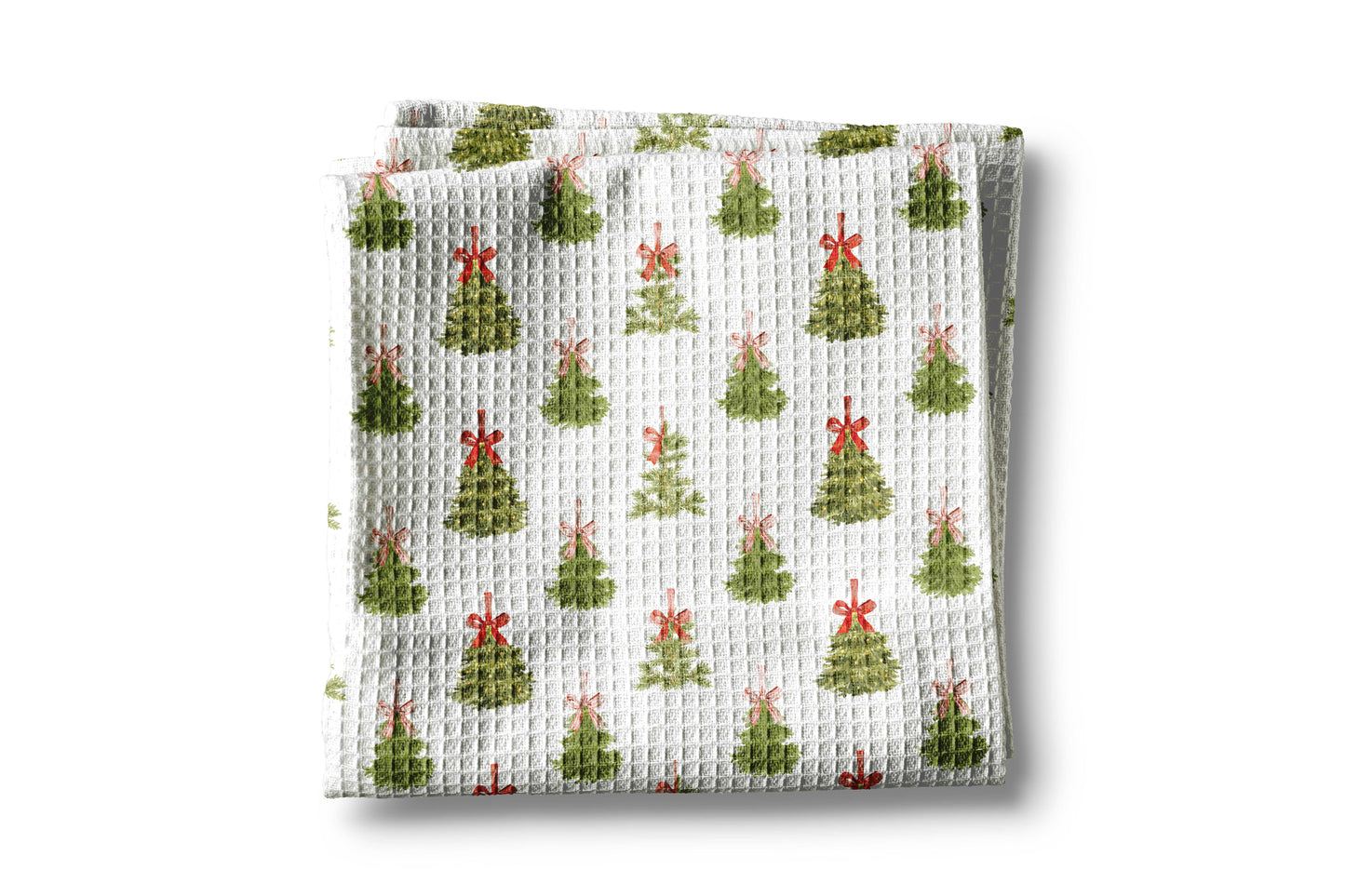 Christmas Towel Tree Preppy Bow Holiday Home Decor 2025