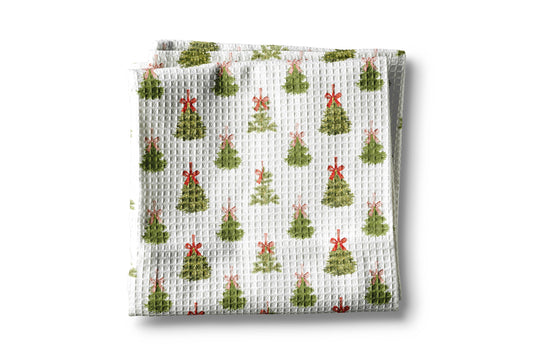 Christmas Towel Tree Preppy Bow Holiday Home Decor 2025