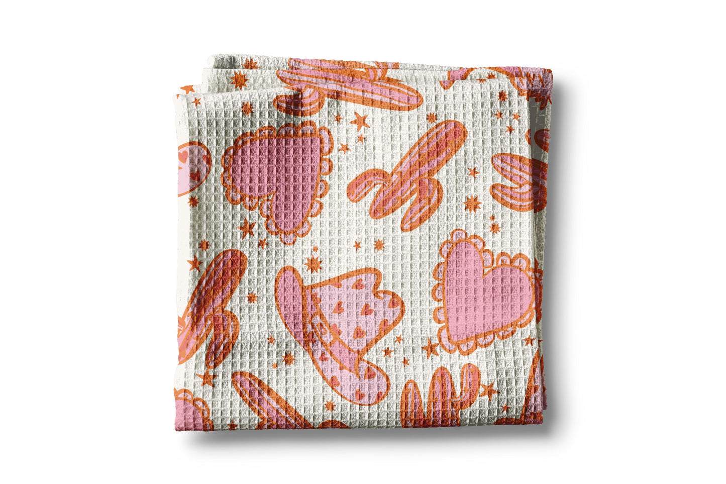 Western Cowgirl Valentine Kitchen Towel XOXO Galentine Valentine's Day Gift Red Pink February Heart Decor Dish Kitchen