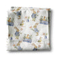 Easter Kitchen Towel – Waffle Weave Duck Egg Towel With Blue White Floral Design