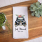 Kitchen Towel: Just Married Vintage Car (Personalized, Waffle Weave)