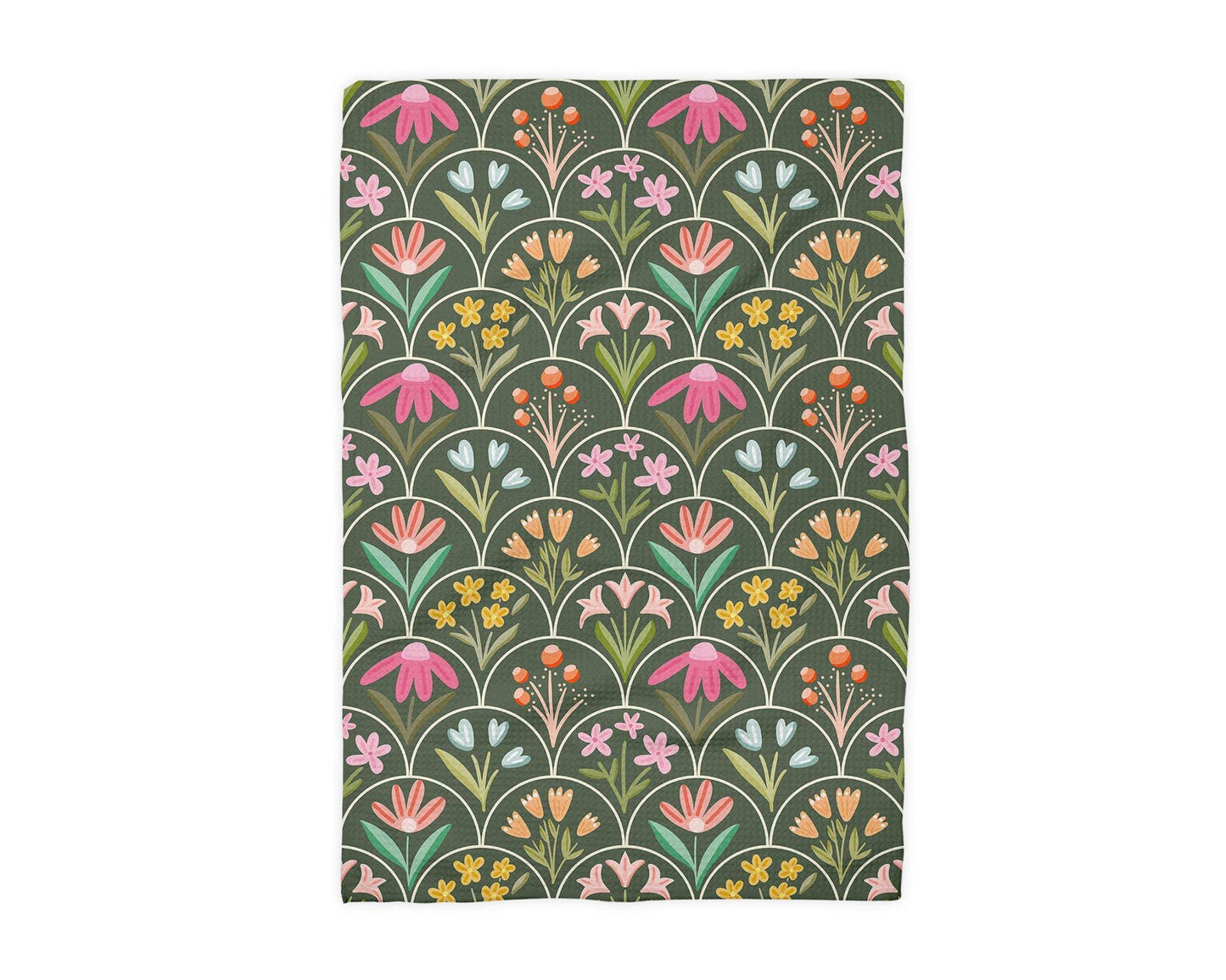 Spring Floral Flower Collage Kitchen Towel Mothers Day Boho