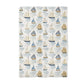 Nautical Sailboat Anchor Beach Ocean Kitchen Towel Waffle