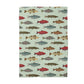 Fathers Day Fish River Fisherman Cabin Kayak Kitchen Towel