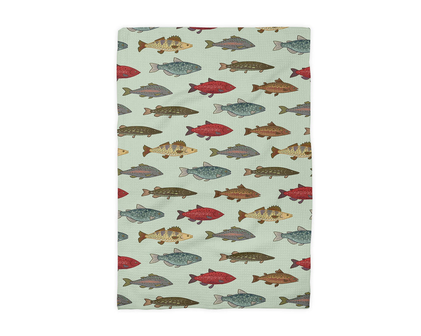 Fathers Day Fish River Fisherman Cabin Kayak Kitchen Towel
