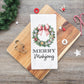 Merry Mahjong Dish Towel | Mahjong-themed Towel | Mahjong-themed Gift for Kitchen | Mahjong Party Gift | Hostess Gift