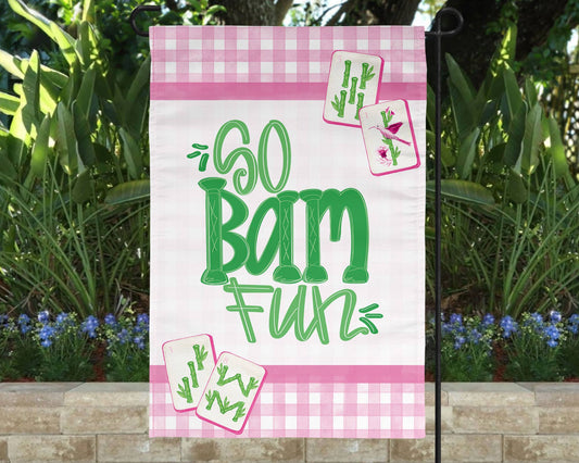 Mahjong Flag Bam Fun Mahj Garden White Outdoor Decor (Copy)