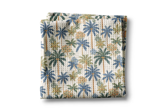 Palm Trees Coastal Beach Seaside Ocean Kitchen Towel Waffle