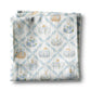 Blue Pumpkin Chinoiserie Fall Coastal Kitchen Towel Waffle