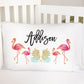 Flamingo Tropical Standard Pillowcase | Personalized Pillow Cover | Girls Room Decor | Nursery Decor
