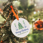 Customizable Merry Christmas Ornament Chinoiserie City State