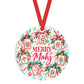 Merry Mahj Christmas Ornament, Teal Stripe Mahjong Tree