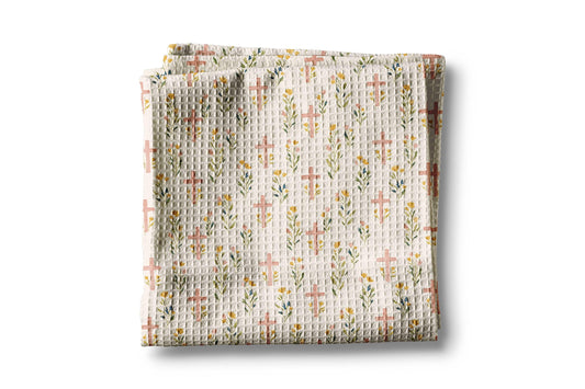 Easter Kitchen Towel - Christian Waffle Weave Dish Cloth for Spring Decor