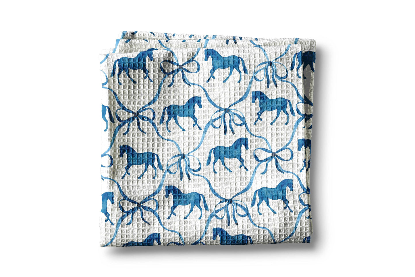 Equestrian Kitchen Towel – Waffle Weave, Lint Free Dishcloth for Horse Lover Gift