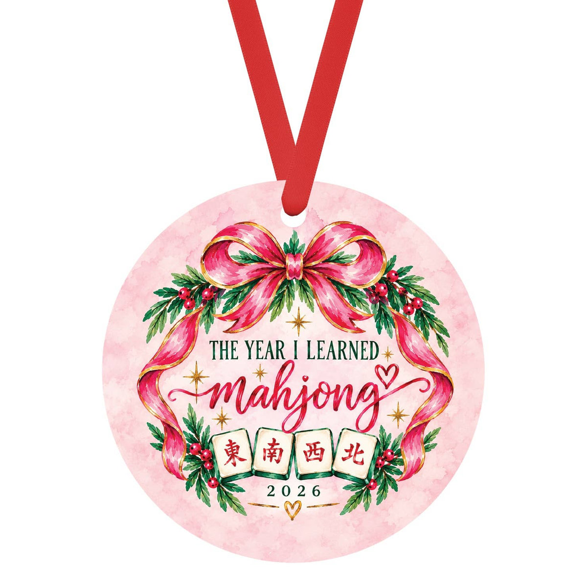 The Year I Learned Mahjong 2026 Christmas Ornament, Mahj