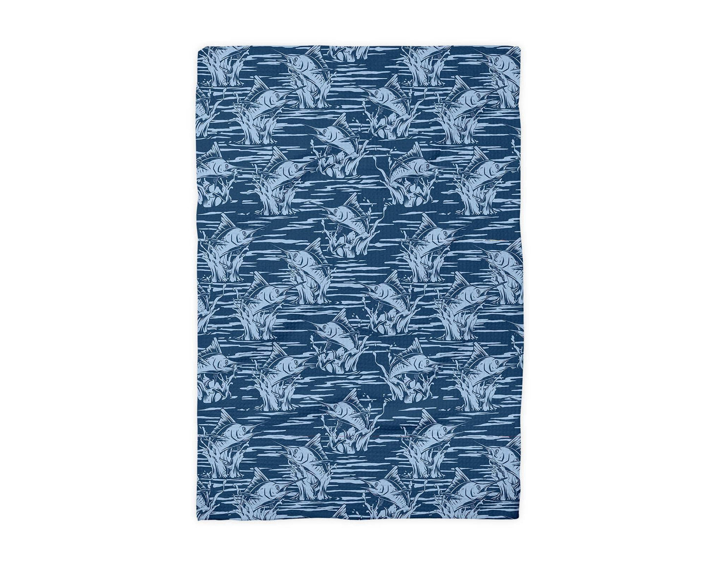 Father’s Day Gift Fishing Marlin Offshore Boat Kitchen Towel