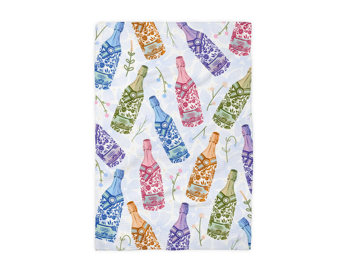 Champagne Chinoiserie Floral Preppy Colorful Kitchen Towel