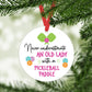 Pickleball Metal Ornament, Christmas Tennis Holiday Decor