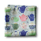 Kitchen Waffle Towel – Blue White Chinoiserie Pattern, Lint Free Drying Cloth
