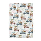Easter Kitchen Towel – Waffle Weave Towel With Easter Bunny Design & Golf Cart