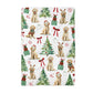Doodle Dog Christmas Holiday Kitchen Towel Waffle Golden