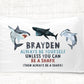 Boys Shark Affirmation Standard Pillowcase | Personalized Pillow Cover | Boy Room Decor | Nursery Decor