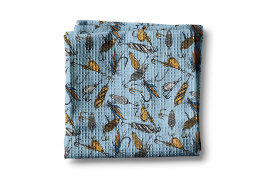 Father’s Day Gift Fly Fishing Lures Kitchen Towel Lake River
