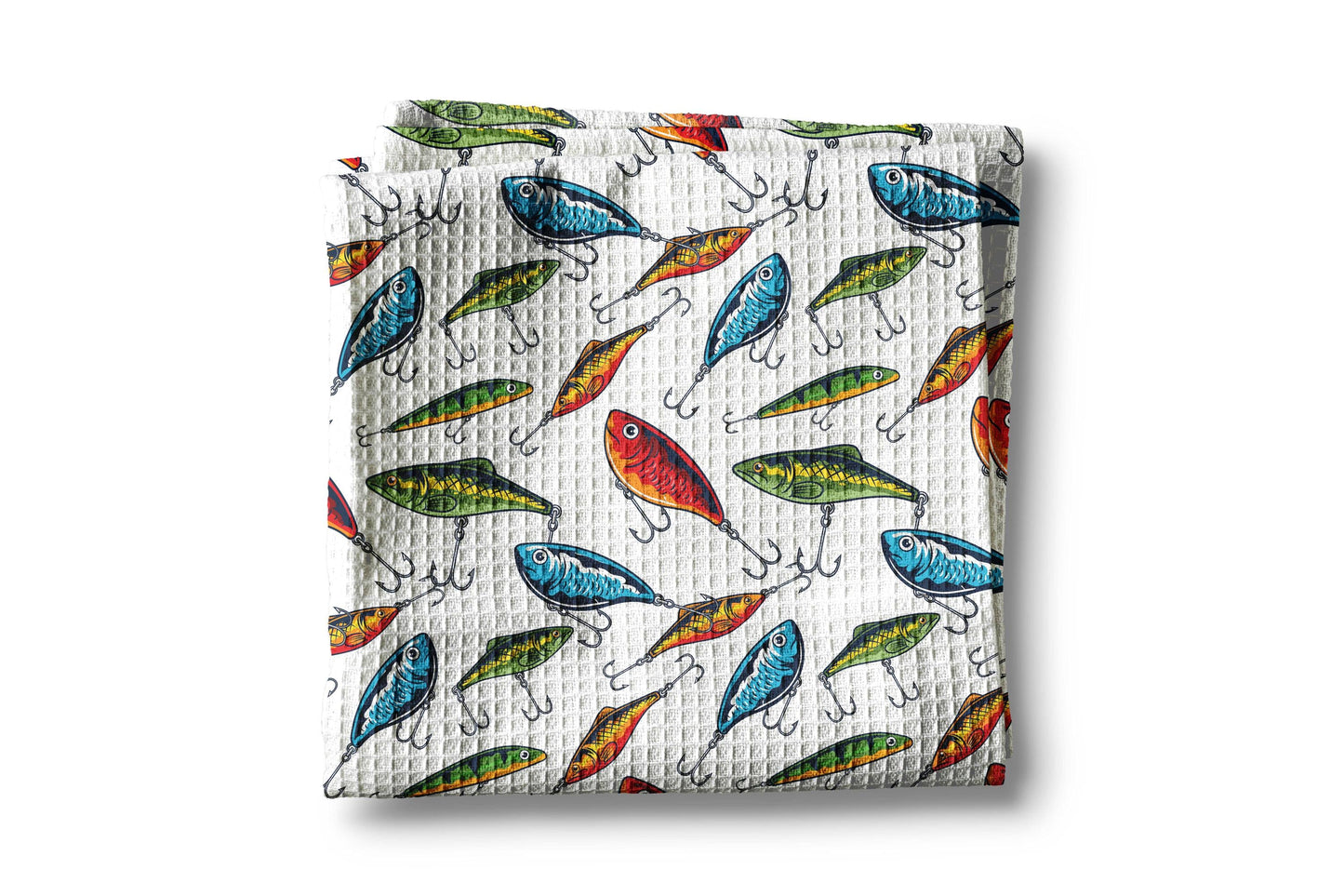 Father’s Day Gift Fishing Lures Kitchen Towel Lake & River