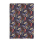 Fall Floral Waffle Weave Kitchen Towel Autumn Botanical