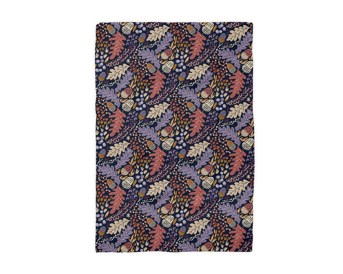 Fall Floral Waffle Weave Kitchen Towel Autumn Botanical