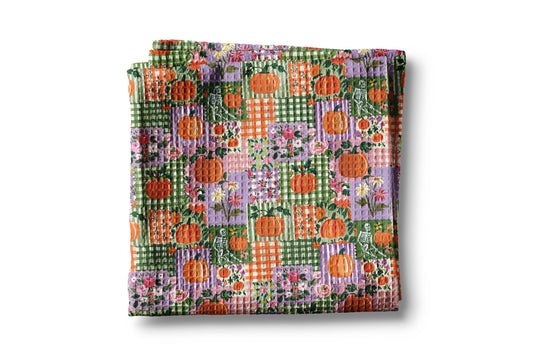 Fall Patchwork Autumn Floral Kitchen Towel Waffle 2026