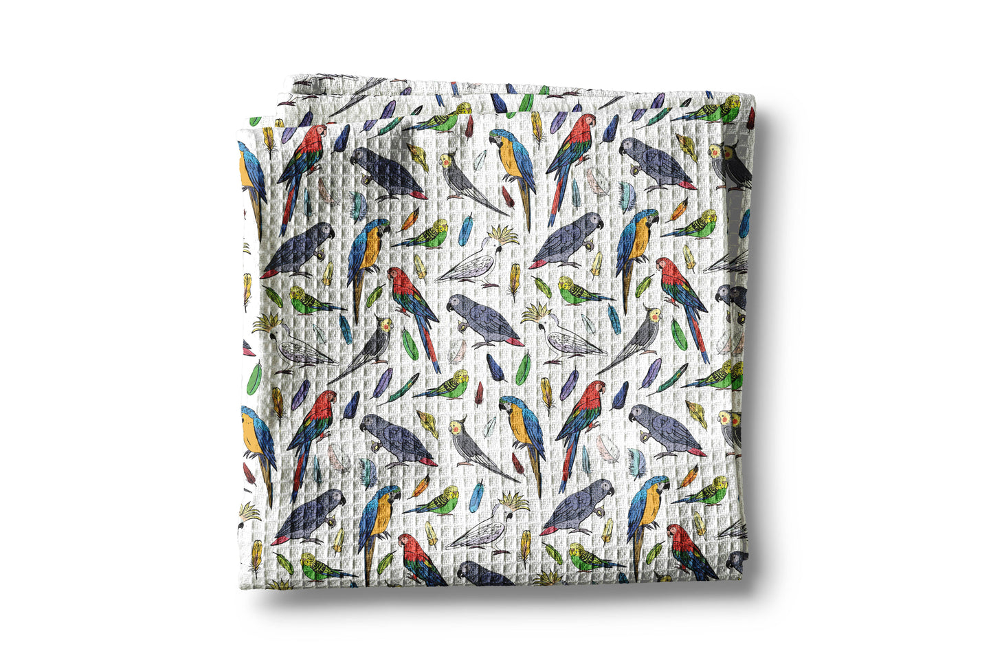Bird Watcher Waffle Weave Kitchen Towel Nature Decor