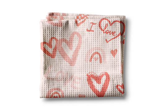 Valentine Kitchen Towel XOXO Galentine Valentine's Day Gift Red Pink February Heart Decor Dish Kitchen