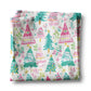 Pink Christmas Preppy Beach Tropical Kitchen Towel Waffle