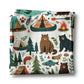 Camping Lake Bear Wilderness Mountain Rustic Kitchen Towel