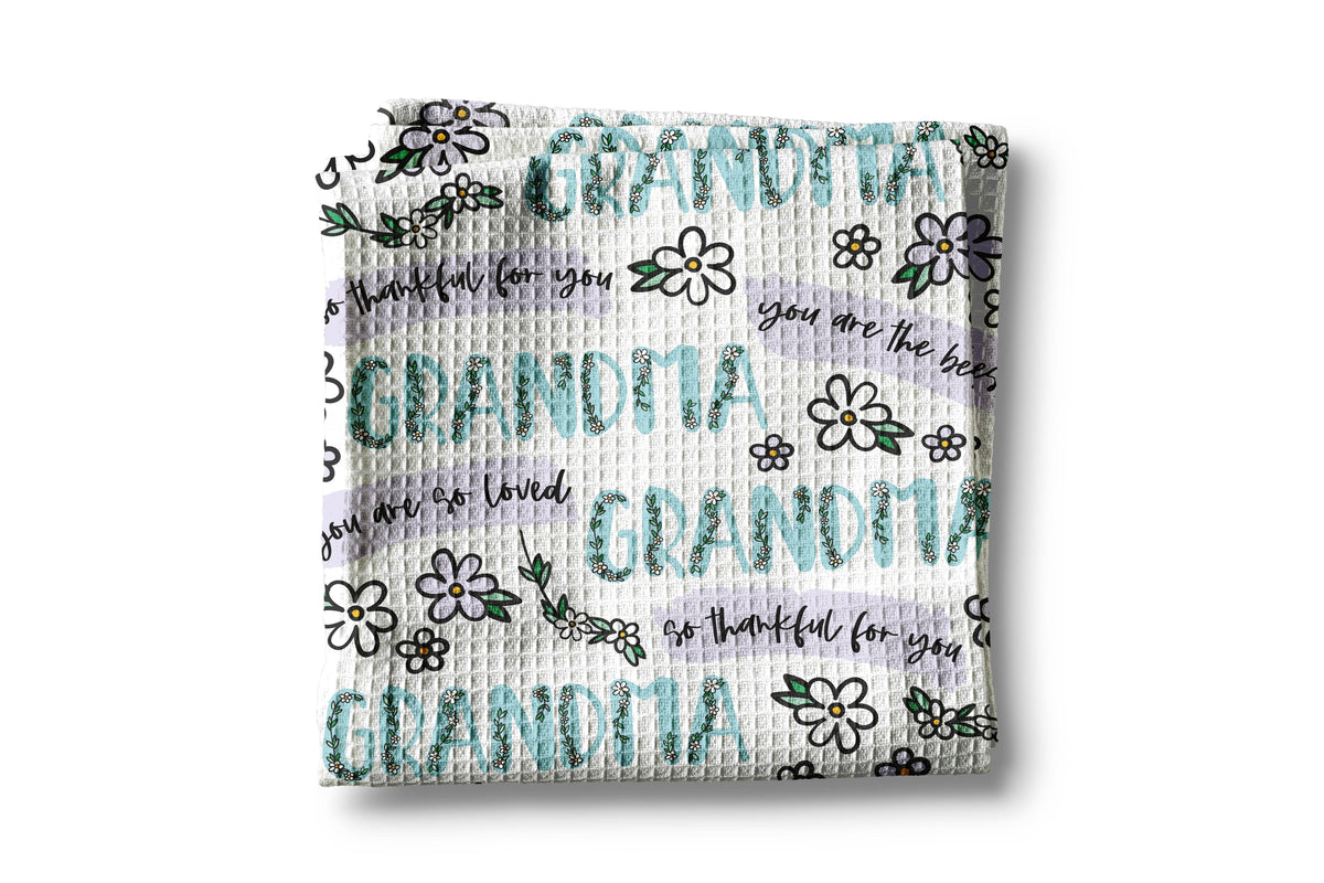 Mother's Day Grandmother Gift for Mom Kitchen Towel Waffle