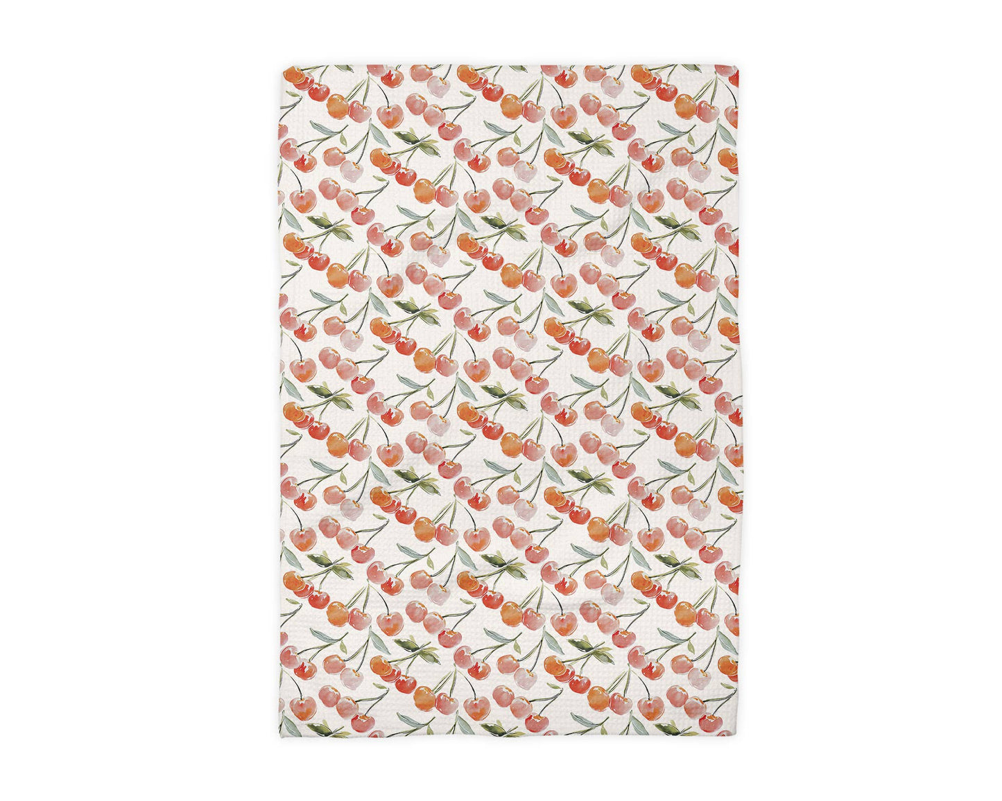 Cherry Orchard Waffle Weave Kitchen Towel Farmhouse Festival