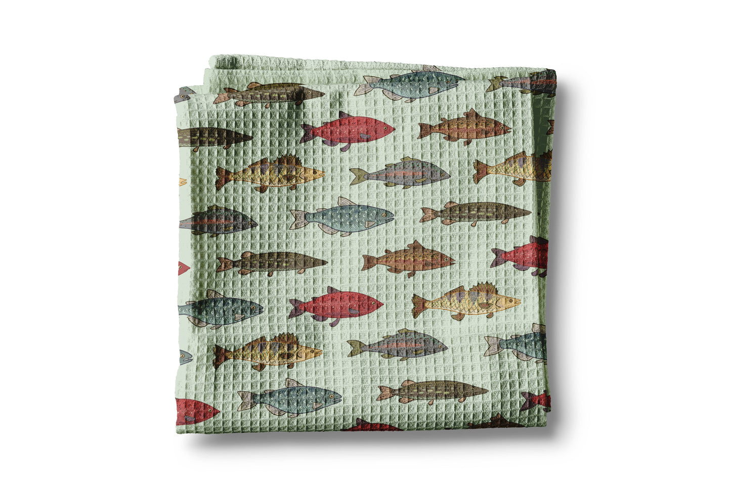 Fathers Day Fish River Fisherman Cabin Kayak Kitchen Towel