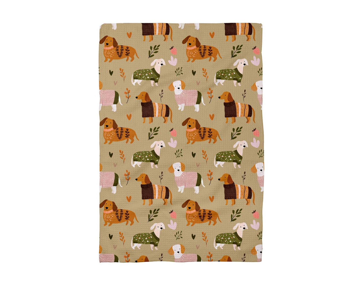 Dog Scarf Fall Winter Pet Puppy Preppy Kitchen Towel Waffle
