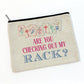 Mahjong Player Makeup Bag Cosmetic Zipper Pouch Accessory Flat Birthday Friend Teammate Gift