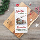 Custom City Santa Coming to Town Christmas Kitchen Towel