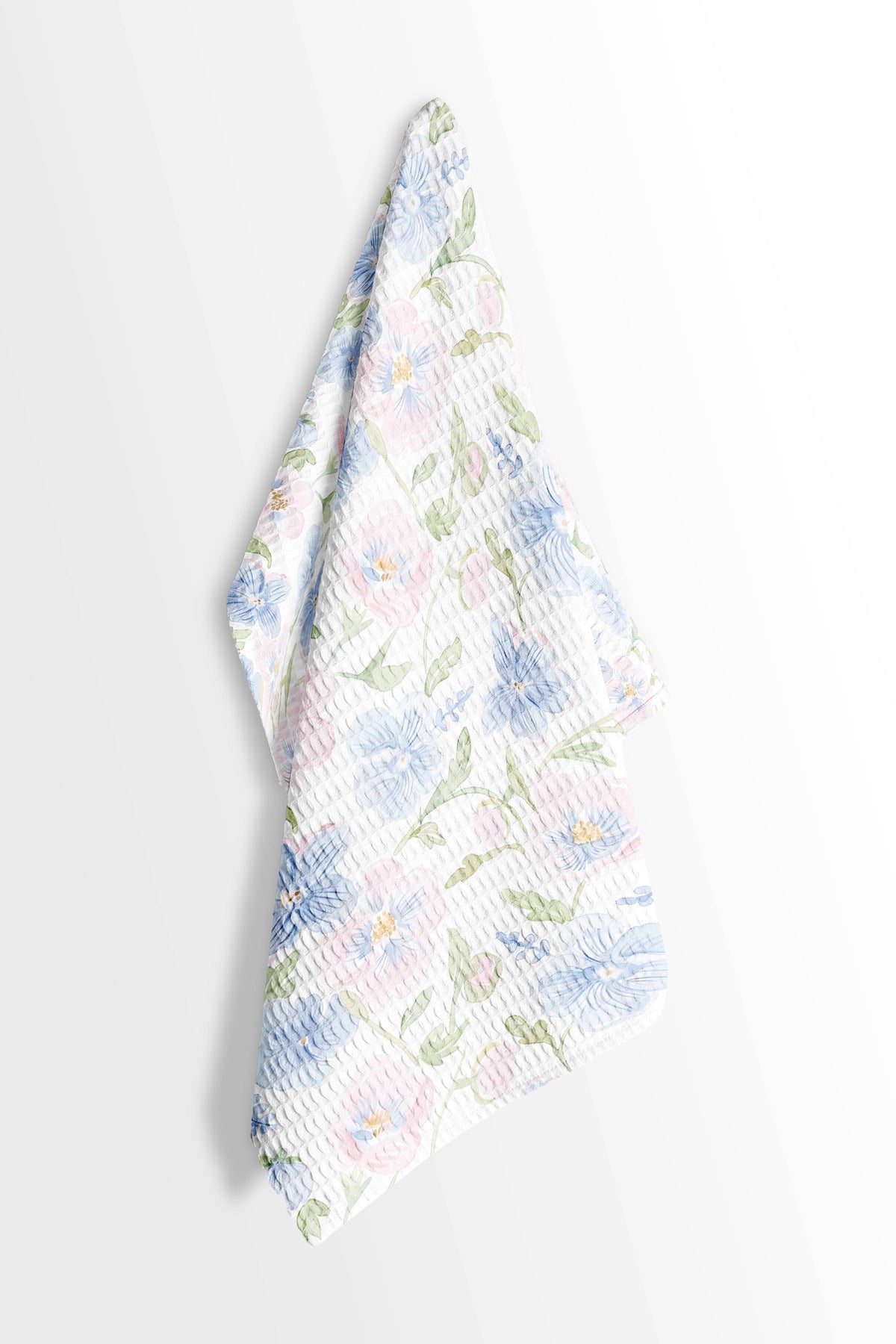 Chinoiserie Grandmillennial Kitchen Towel Blue Preppy Floral