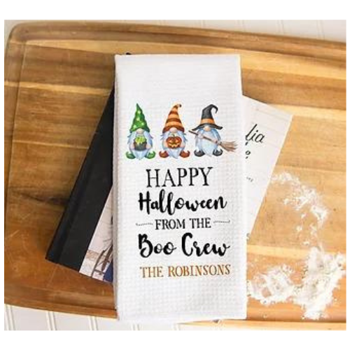 Personalized Boo Crew Halloween Towel